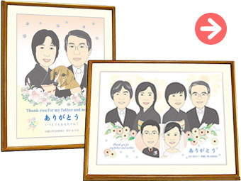 似顔絵サンクスボードへ