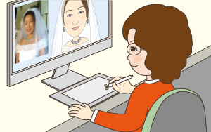 桜井ななみ描画中