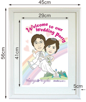 ウェルカムボード額縁サイズ