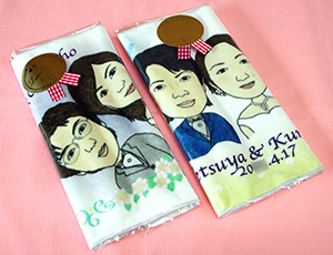 ラッピング（三つ折り＋リボンシール）